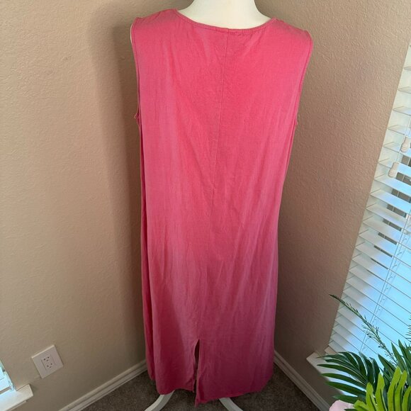 Pink Linen blend Coldwater Creek Dress - Picture 2 of 8
